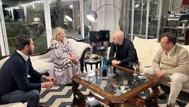 Elisa Carrió recibió anoche a Horacio Rodríguez Larreta en su casa de Exaltación de la Cruz.