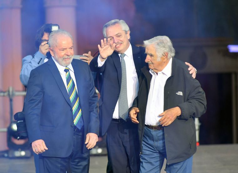 Lula da Silva, Alberto Fernádez y José Pepe Mujica Foto: Telam