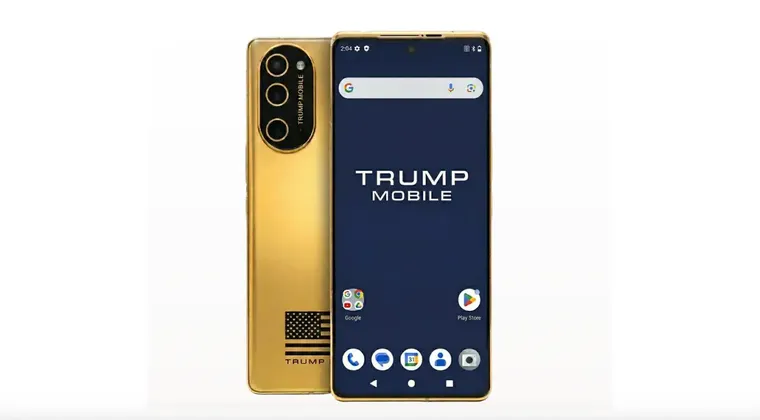 El nuevo diseño del teléfono T1 Phone muestra tres cámaras en fila vertical y un acabado dorado brillante. El nuevo diseño del teléfono T1 Phone muestra tres cámaras en fila vertical y un acabado dorado brillante.