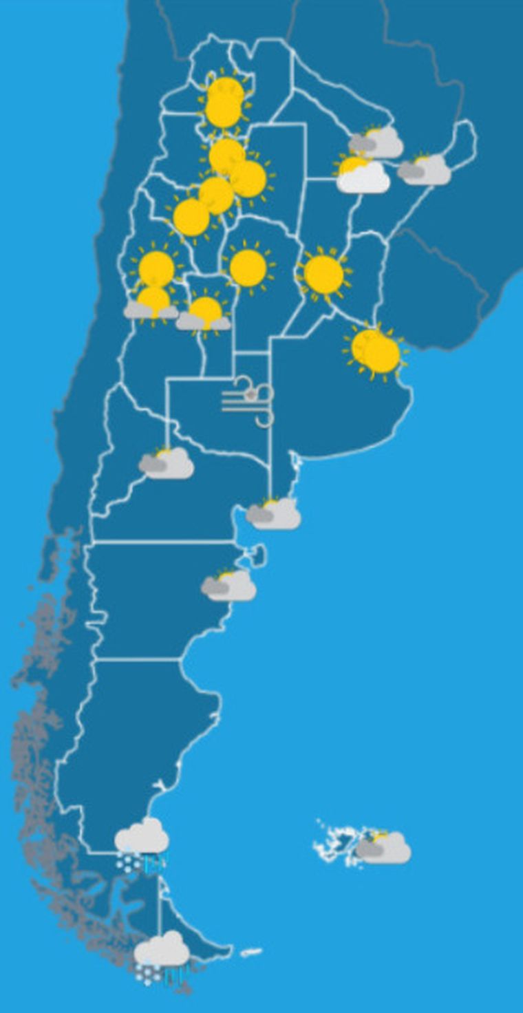 Domingo de alerta para la Patagonia. Domingo de alerta para la Patagonia.