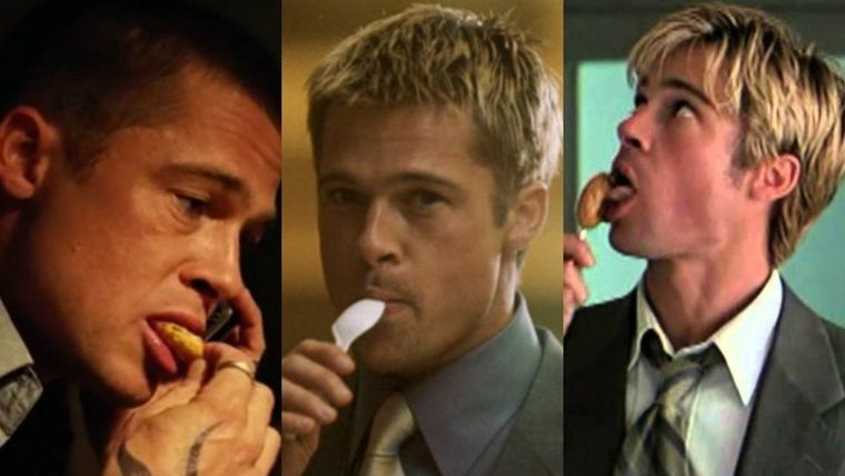 Brad Pitt, comiendo, Snack
