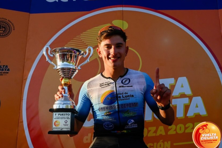 La Vuelta de Mendoza cerró su cuarta etapa con el triunfo de Moyano. Foto: Vuelta de Mendoza