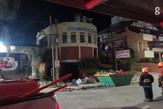 Se derrumbó la parte trasera del inmueble Foto: X