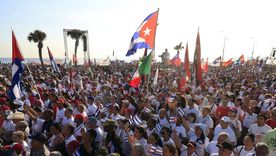 Imagen de La Habana, Cuba, en la conmemoración del Día del Trabajador.