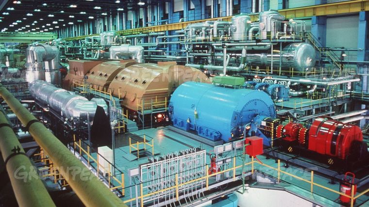 La planta nuclear Paks, en Hungría. Foto: Greenpeace.