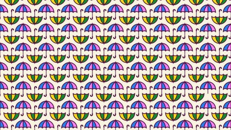 Acertijo visual, reto visual, paraguas Pinterest