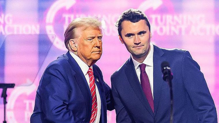 "La amistad que tenían era increíble", dijo Erika Kirk sobre la relación de su marido con Donald Trump.