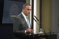 Manuel Adorni conferencia El vocero presidencial, Manuel Adorni, rechazó que el Gobierno tenga en agenda un proyecto para derogar la Ley del aborto. Foto: Prensa Presidencia