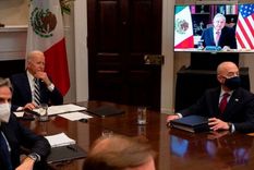 Varios miembros del gabinete de Biden estuvieron en la llamada. Foto: AFP