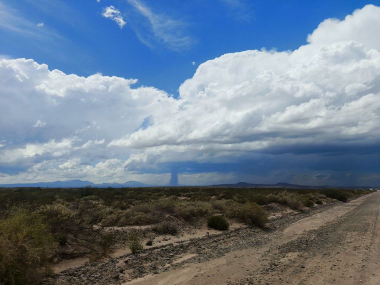 Tornado en el yacimiento Corcovo&nbsp;
