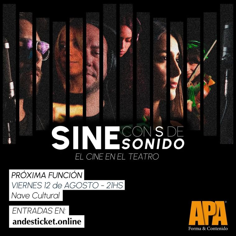 Uno de los flyers con los que se presentó Sine con s de sonido Uno de los flyers con los que se presentó Sine con s de sonido