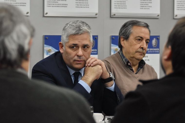 El diputado peronista Germán Gómez (izq.) será el presidente de la Bicameral de Seguridad Foto: Prensa Cámara de Diputados