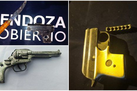 Una pistola, un cuchillo y dos réplicas de arma de fuego, el resultado de los operativos durante el fin de semana en el Gran Mendoza. Una pistola, un cuchillo y dos réplicas de arma de fuego, el resultado de los operativos durante el fin de semana en el Gran Mendoza.