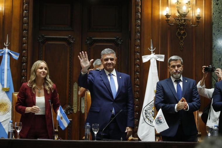 Clara Muzzio, Jorge Macri y Matías López en la apertura de sesiones ordinarias de la Legislatura porteña.