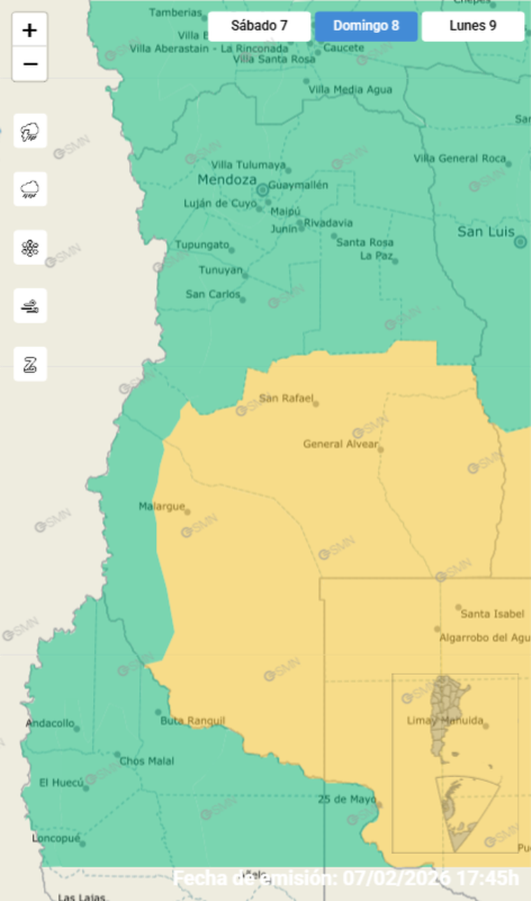 El domingo será muy caluroso en Mendoza, con tormentas fuertes previstas hacia la noche en el sur provincial. El domingo será muy caluroso en Mendoza, con tormentas fuertes previstas hacia la noche en el sur provincial.