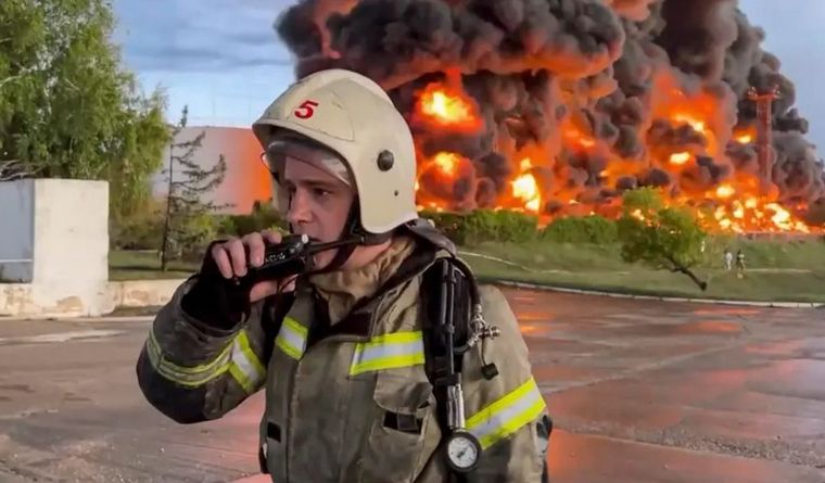 drones ucranianos Crimea Rusia Drones ucranianos atacaron Sebastopolo, en Crimea. Foto: Efe.