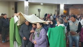 El manto de la virgen de Copacabana.&nbsp;