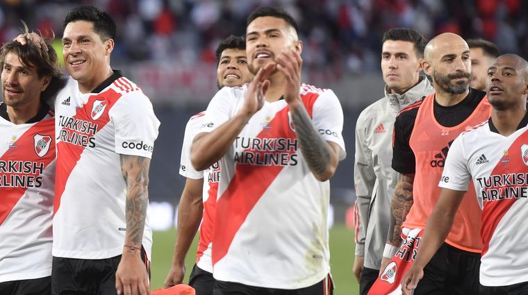 El chileno festejó por primera vez en su carrera ante Boca Foto: Télam