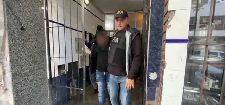 Uno de los dominicanos arrestados Foto: Télam