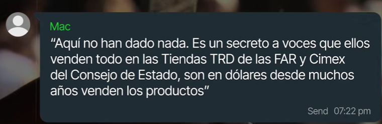 Los cubanos aseguran que no recibieron nada de ayuda humanitaria.