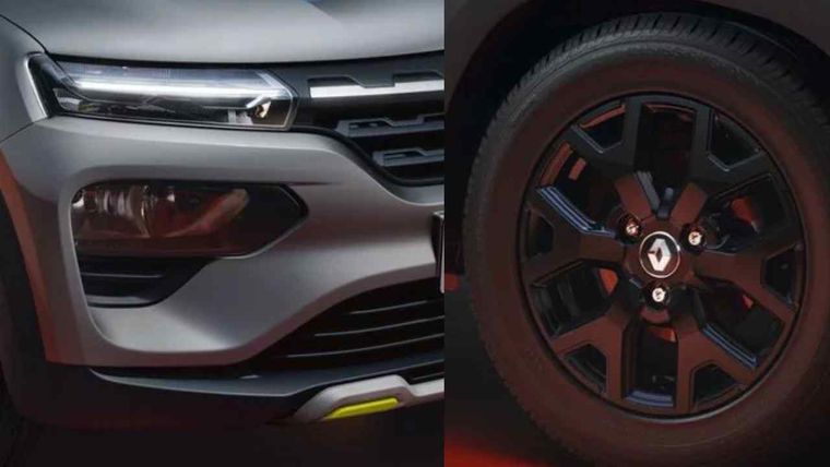 Entre los rasgos distintivos del Renault Kwid se encuentran los paragolpes delantero y trasero con toques en amarillo citrón, llantas de aleación bitono de 14 pulgadas.