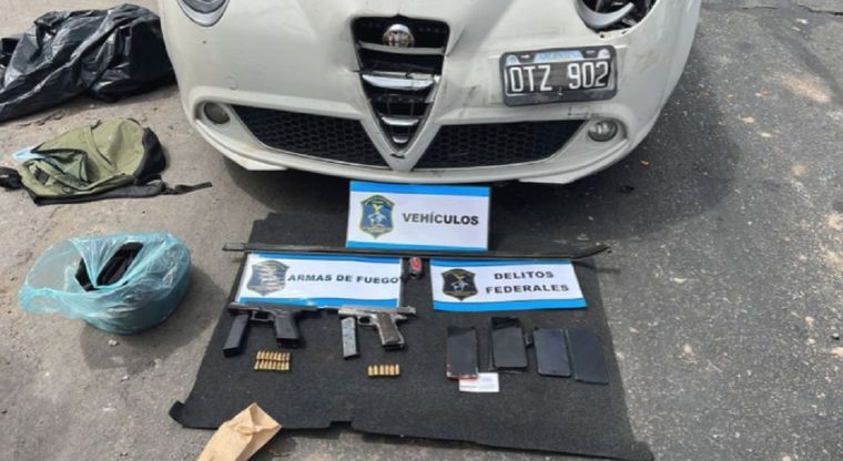 Los elementos secuestrados en el arresto de Bahiano Foto: NA