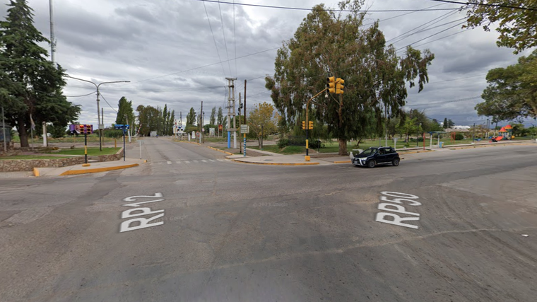 El cruce donde se produjo el accidente que le costó la vida al joven motociclista en Maipú.&nbsp;