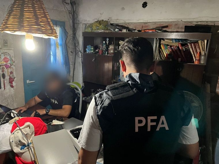 El allanamiento se llevó a cabo en el conurbano bonaerense Foto: Gentileza