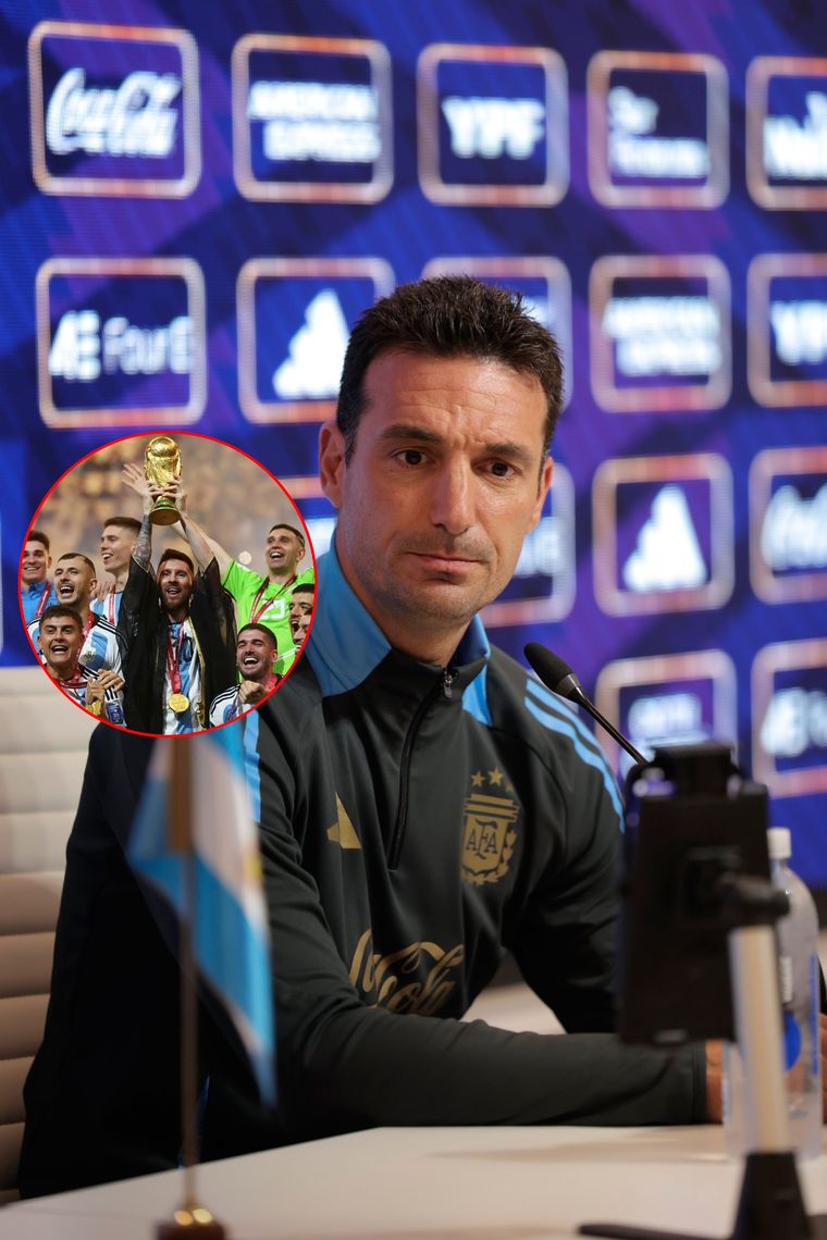 Scaloni se refirió a la posibilidad de exhibir la copa. Foto: Archivo Mdz