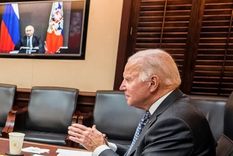 Foto: REUTERS. Biden y Putin mantuvieron este jueves su segunda videollamada en menos de un mes. Foto: REUTERS. Biden y Putin mantuvieron este jueves su segunda videollamada en menos de un mes.