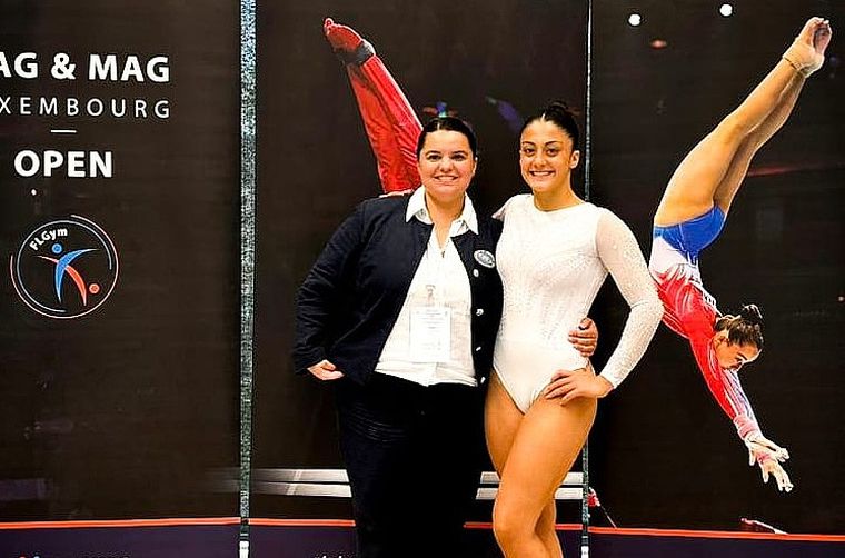 Agustina Álvarez, la entrenador de Delfina Estoco. Agustina Álvarez, la entrenador de Delfina Estoco.