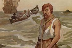 Ilustración en acuarela que representa a Leendert Hasenbosch, por GD Hoogendoorn. Foto: BBC