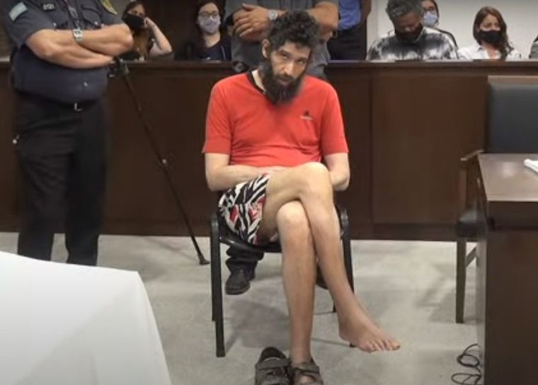 El doble homicida durante el juicio