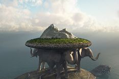 Una de las creencias era que una tortuga gigante sostenía a la Tierra plana