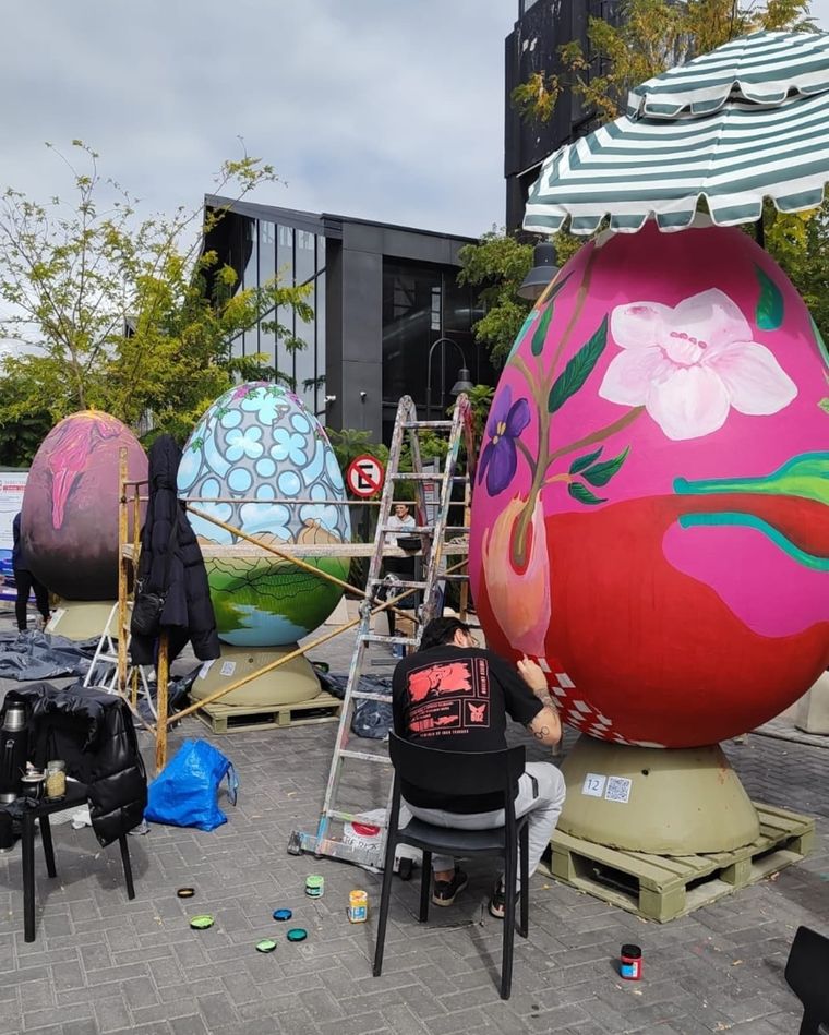 Los huevos gigantes en Planta Uno. Foto: Gobierno de Mendoza