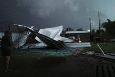 La tormenta comenzó cerca de las 23:30 del lunes.