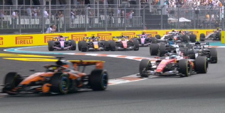 Colapinto, Verstappen y Hamilton, al límite.