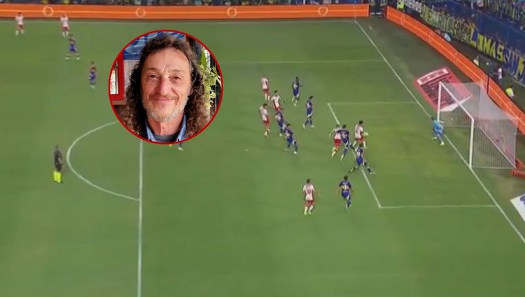 La jugada polémica en el gol de Huracán. ¿Interfiere Pereyra en la visión de Marchesín? Foto: Captura de ESPN