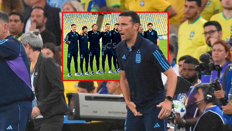 Scaloni, un mensaje íntimo y su ¿última? foto en la Selección argentina Foto: Télam