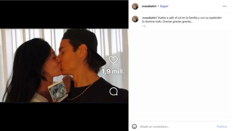 Ova Sabatini se mostró feliz por la llegada del bebé. Ova Sabatini se mostró feliz por la llegada del bebé.