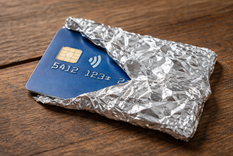 Las tarjetas con pagos sin contacto usan radiofrecuencia, y por eso algunas personas optan por cubrirlas con papel aluminio cuando las llevan en la billetera. Las tarjetas con pagos sin contacto usan radiofrecuencia, y por eso algunas personas optan por cubrirlas con papel aluminio cuando las llevan en la billetera.