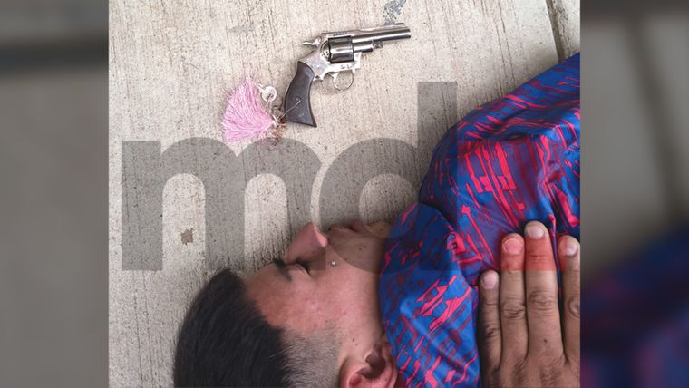 El momento de la detención del Dientón Pujado, el delincuente juvenil que era buscado por el asesinato de Thomas Puebla.