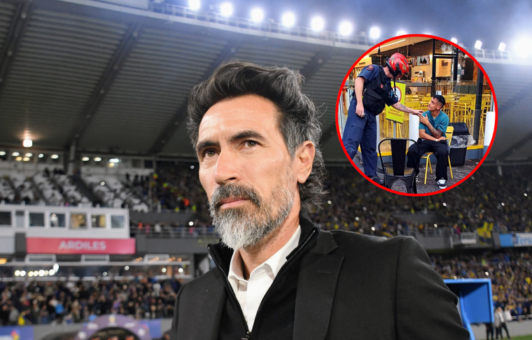 Domínguez habló después de lo sucedido con Tiago Palacios. Foto: Fotobaires