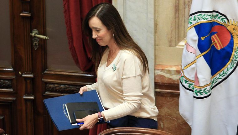 Victoria Villarruel, presidente de la Cámara de Senadores. Foto: NA