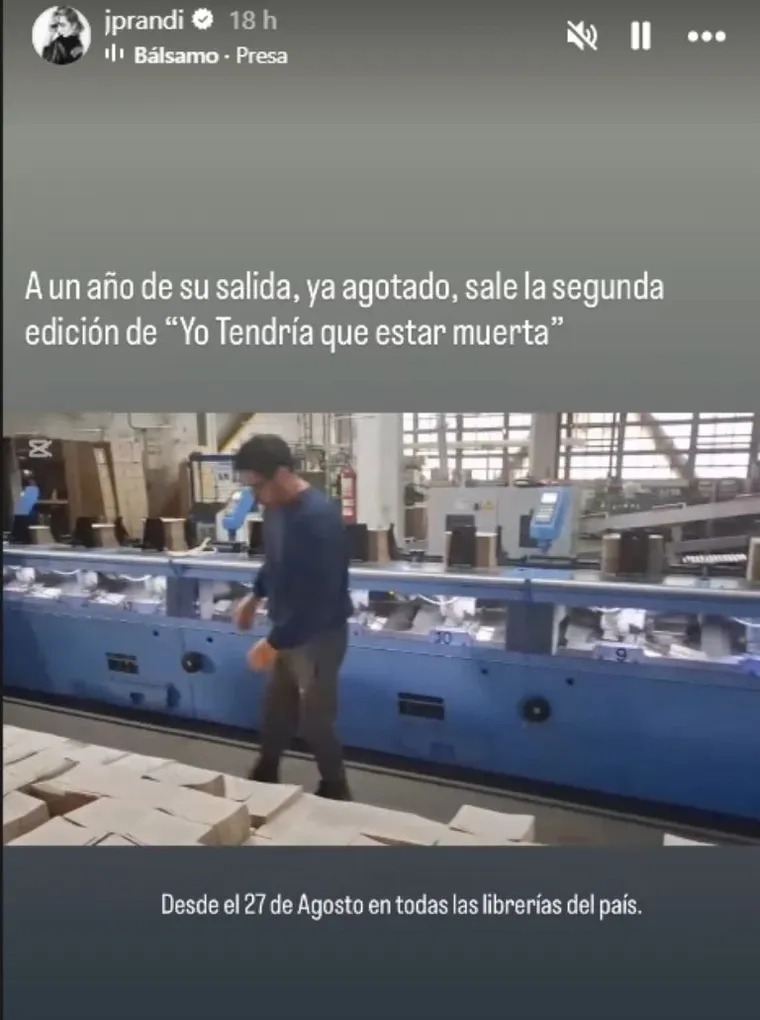 La noticia publicada por Prandi en sus redes sociales. La noticia publicada por Prandi en sus redes sociales.