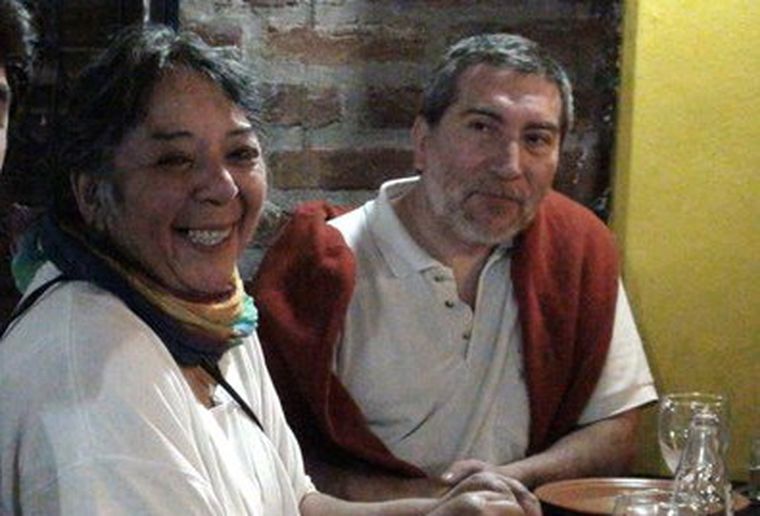 Marta junto a su marido, Esteban Boasso.