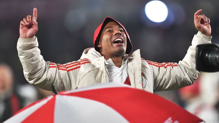 Nico de la Cruz, una de las figuras del River campeón. Foto: Télam