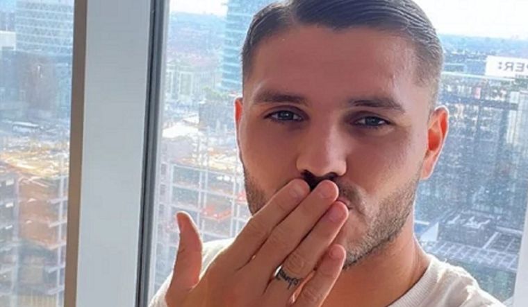 Mauro Icardi, con todo contra L-Gante Foto: Captura TV