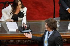 El cruce entre Victoria Villarruel y Javier Milei en el Congreso. Foto: EFE