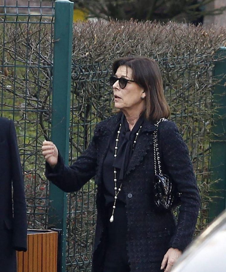 Carolina de Mónaco, triste.